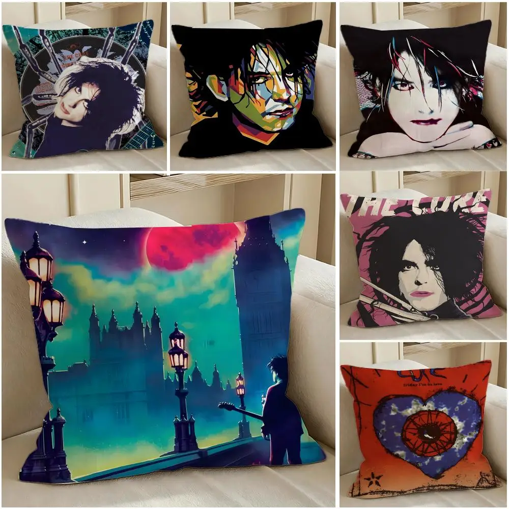 band The Cure Cushion Cover Pillow Short Plush Warm CreamStylel Cushion for Living Room Bedroom Sofa Ideal for Gifting
