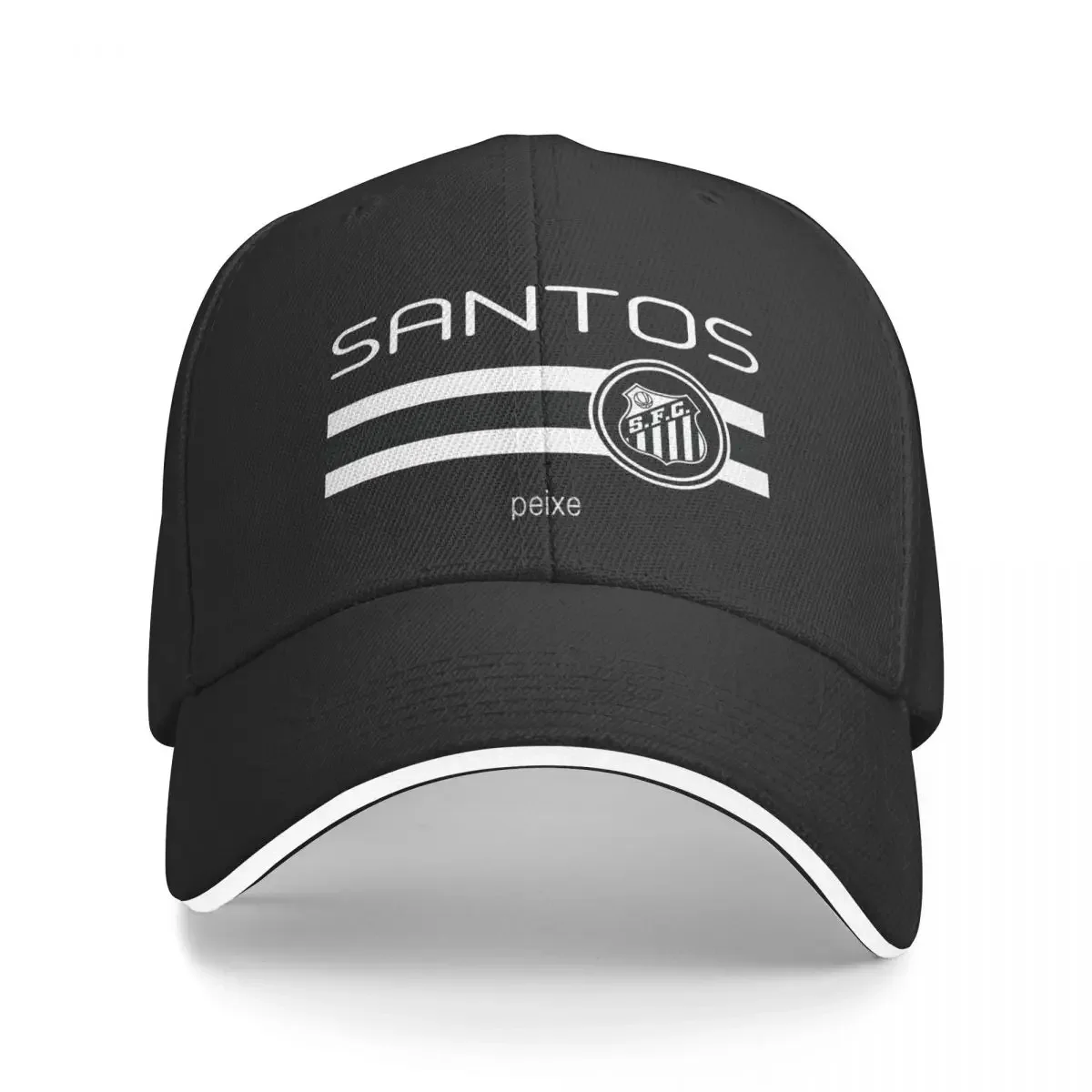 

Serie A - Santos (Away Black) Baseball Cap Sunscreen Hat Beach Big Size Hat Designer Man Hat Women'S