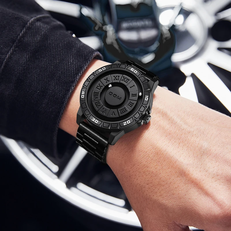 DOM 1726 New Design Magnetic Ball Watch Men Luxury Brand Famous Men\'s Quartz Movement Waterproof Wristwatches Relogio Masculino