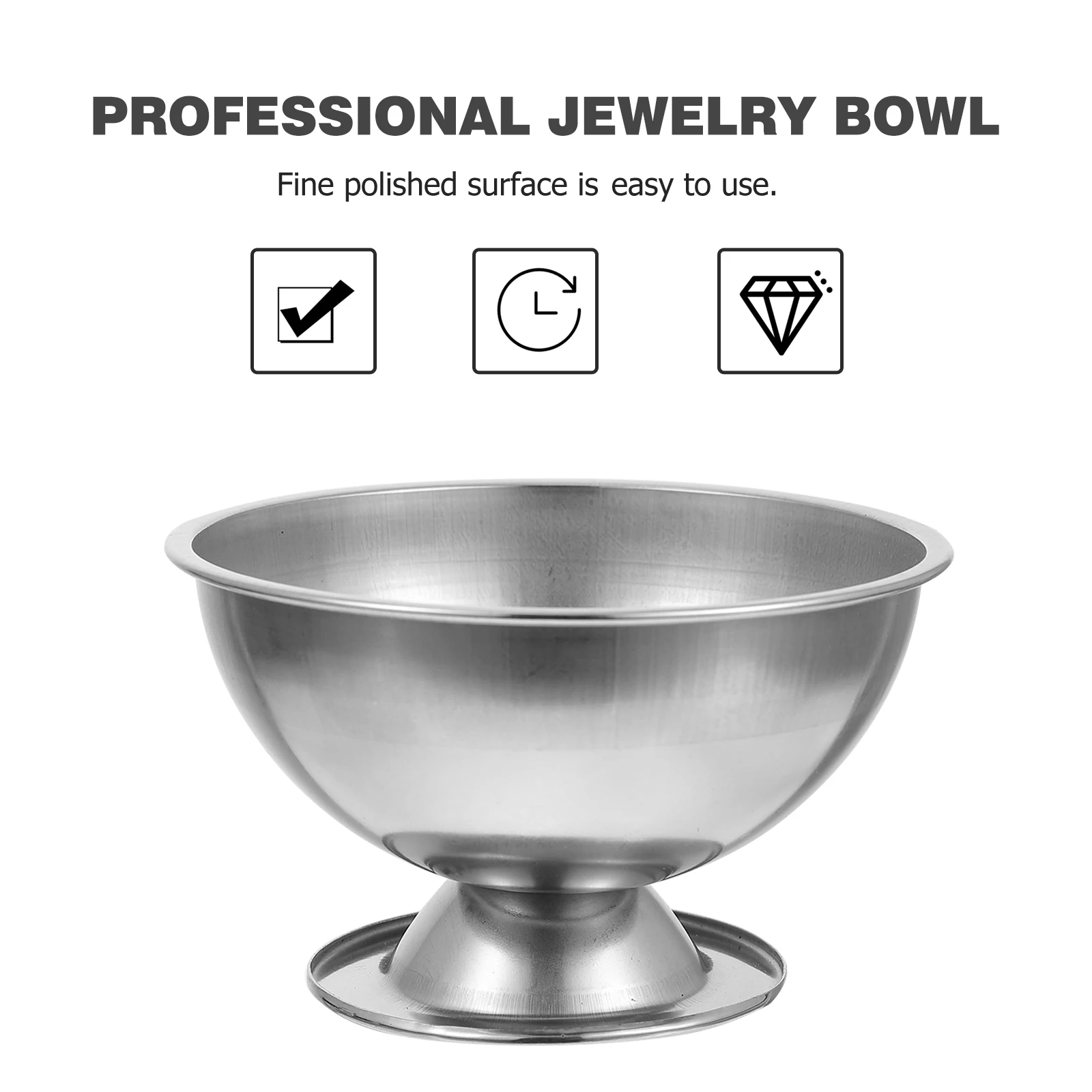 

3Pcs Stainless Steel Jewelry Melting Bowl Practical Alum Cup Durable Smelting Tool For NonFerrous Metals