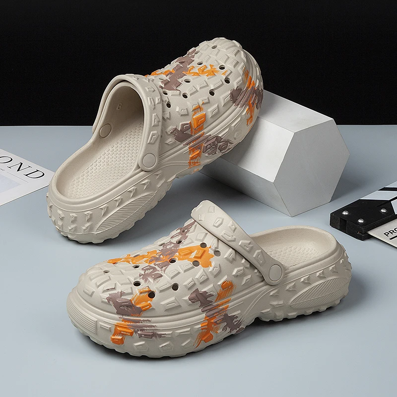 

Summer Men Sandals Light EVA Men's Casual Shoes Hole Shoes Clogs Lovers Home Garden Outdoor Male Beach Flat Slippers Big Size