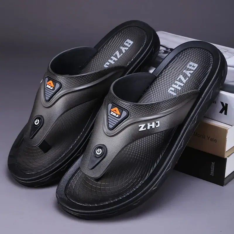 Slippers For Men Beach Pvc Sandals Man Flat Shoes Cheap Korean Style High Quality Fashion 2024 Mascullino Low Price Comfortable