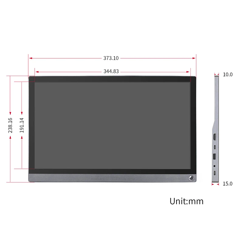 15.6-inch Portable Display Type C HDMI Mobile Same Screen LCD Screen