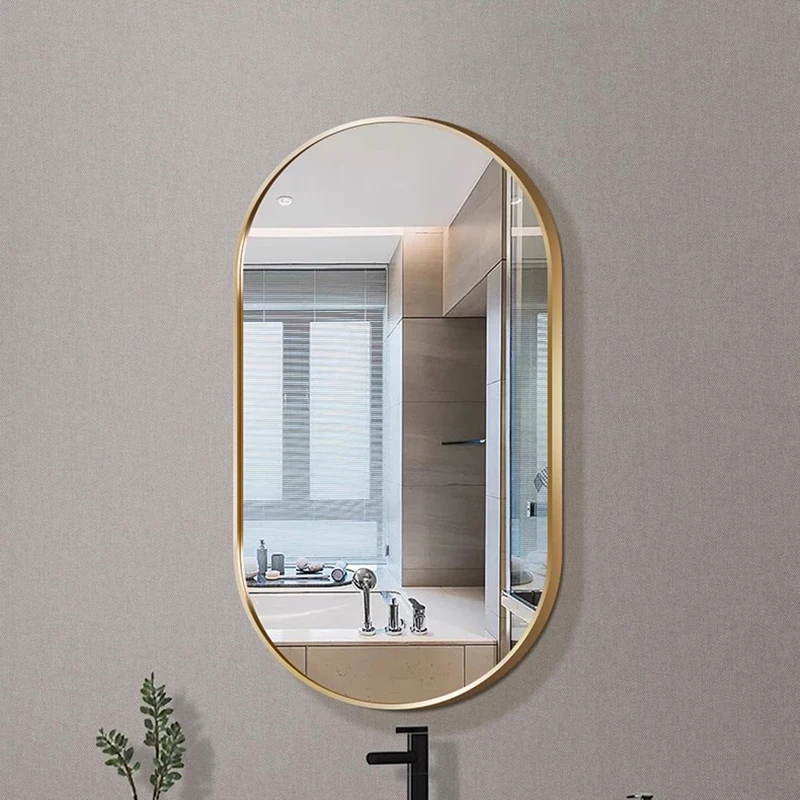 Aluminium Alloy Bath Mirrors Backlight Wall Bathroom Dressing Table Hand Items Shower Large Espejo Pared Bedroom Decorative