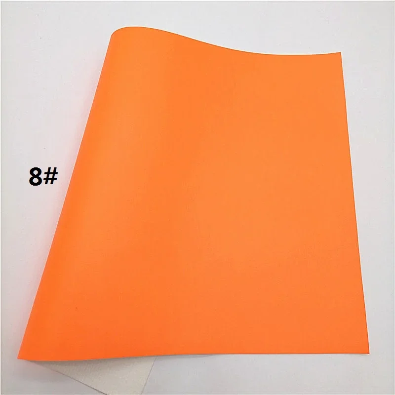 Summer Neon Colors Synthetic Leather Fabric Sheets Felt Backing Faux Leather For Bag Shoes Bows DIY Craft Sheets Mini Rolls W066