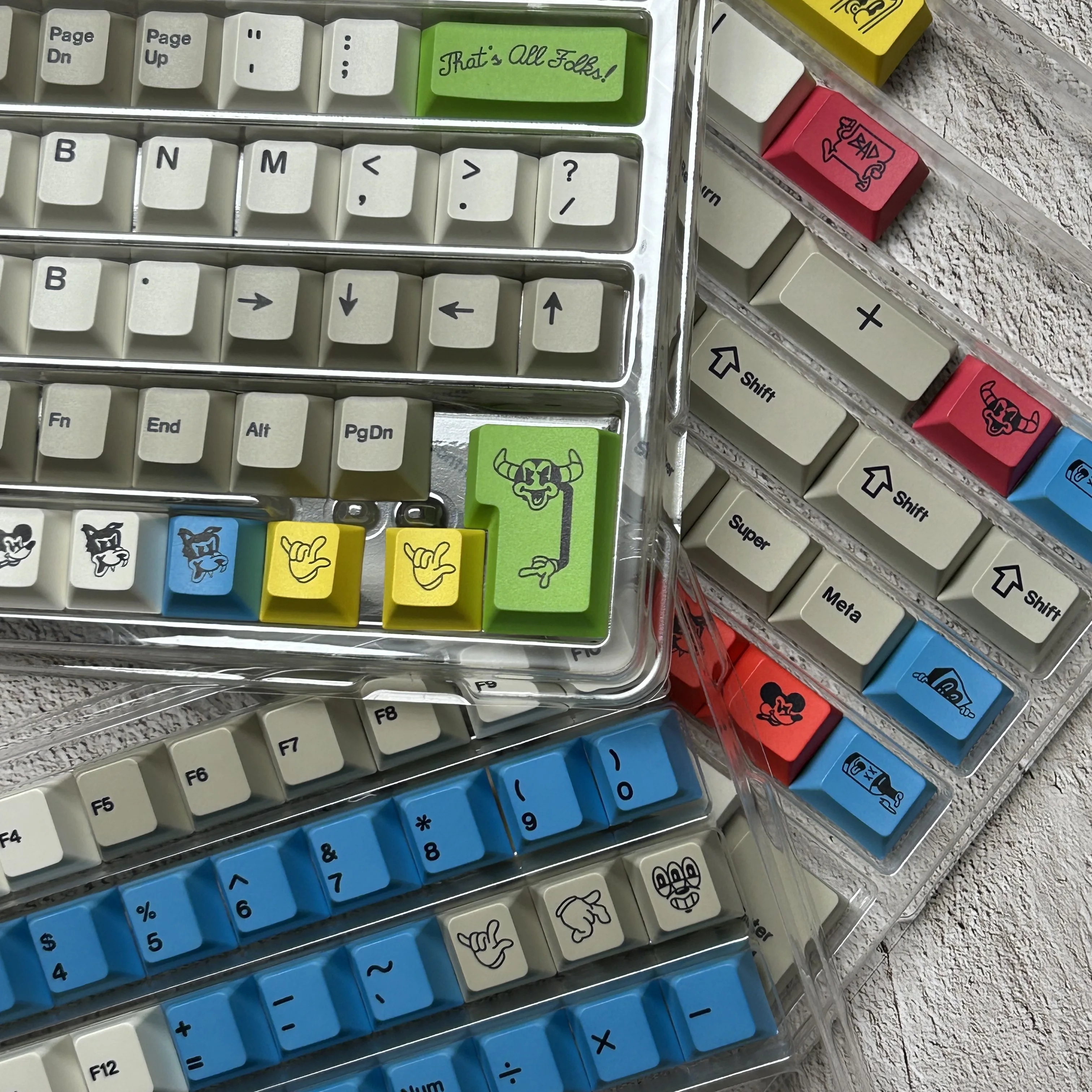 PBT GMK CYL Rubrehose Blue Keycaps Cherry Profile Dye Sublimation