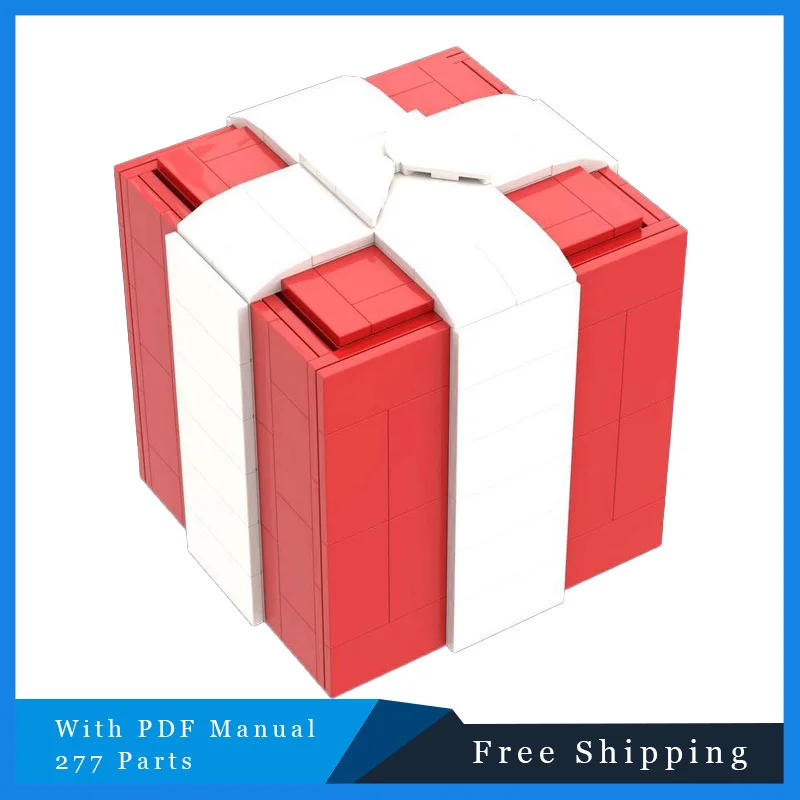 277 PCS MOC Creativo Building Block Mattoni Modello Rosa Scatola Educativa Tecnologia Modulare Per Bambini FAI DA TE Puzzle Di Natale Set Regali