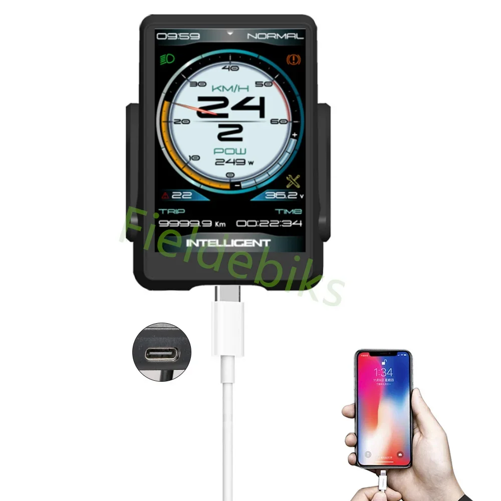 

Electric Bike UART and CANBUS LCD Touch Display Electric Speed display For Bafang Mid Hub Motor for bafang 36V48V52V motor