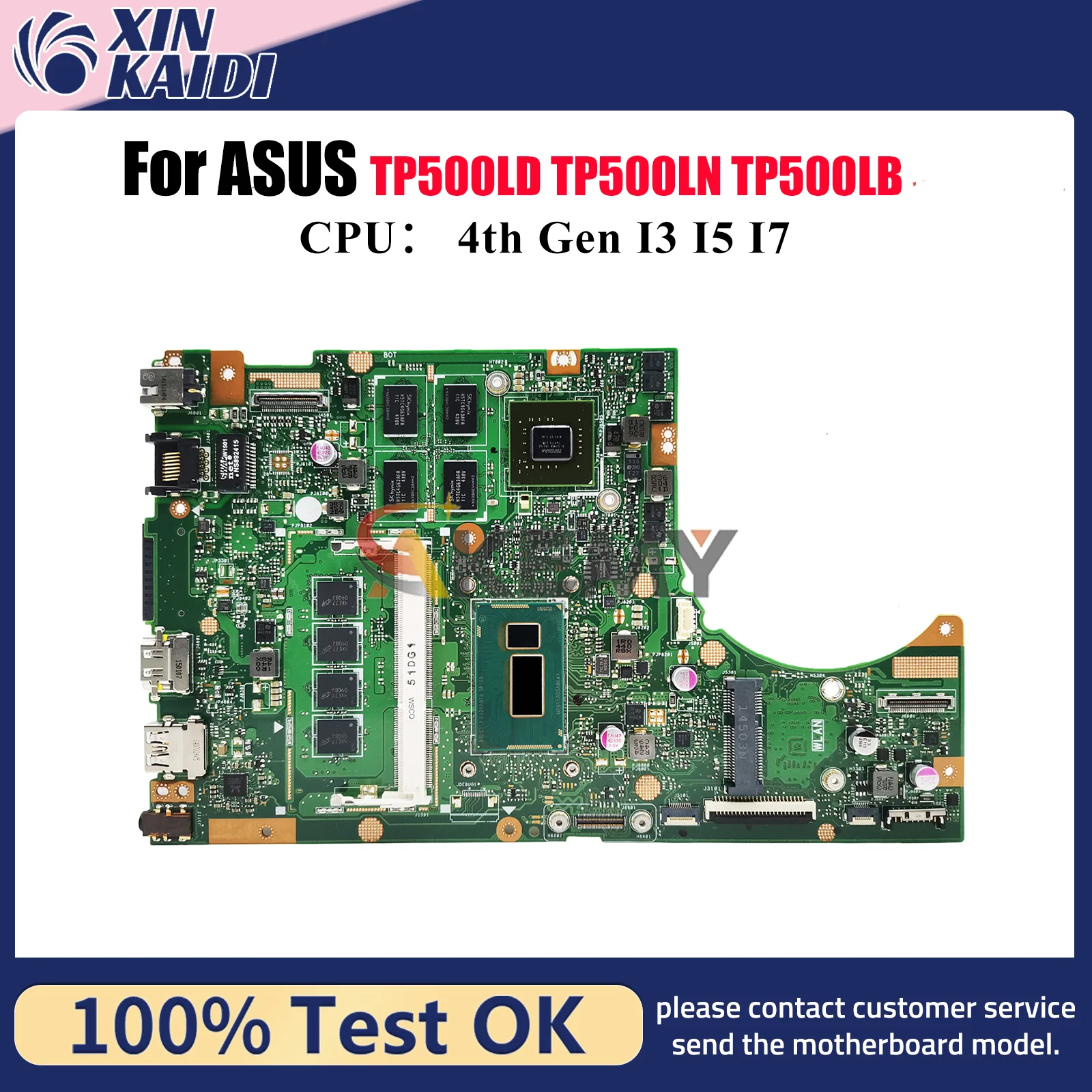 

TP500LN Материнская плата для ноутбука ASUS VivoBook Flip TP500L TP500LN TP500LD TP500LB Материнская плата с процессором I3 I5 I7 100% tests OK stk