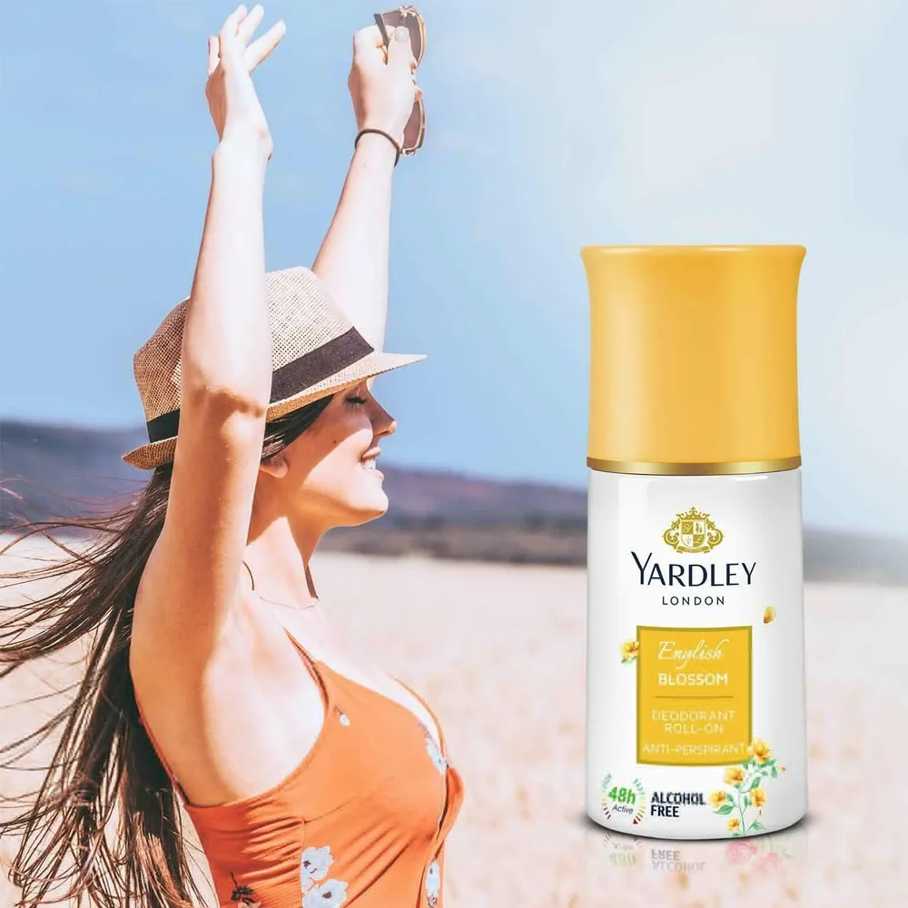 Yardley Roll-On 50ml Bottle Lavender Rose Reduces Armpit Sweat Remove Odor Long-lasting For Man Women