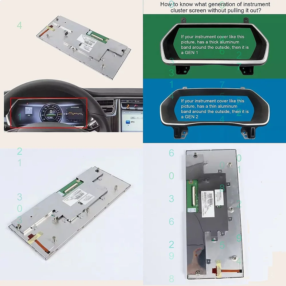 1039357-00-C 1004788-00-C ЖК-дисплей для Tesla Model S X MCU1 2012-2014 TX31D06VM2AAA