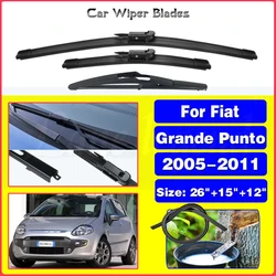 Wiper Front Rear Wiper Blades Set For Fiat Grande Punto 2005-2011 Windshield For FIAT Punto Evo 2009-2013 2010 2011 26