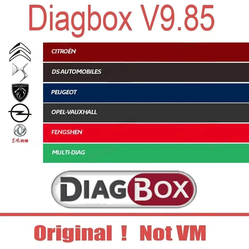 2025 NEW Diagbox 9.186 Car diagnostic software Diagbox V9.85 work with PP2000 Le-xia3 For Peo-geot For Cit-roen Original install view 2