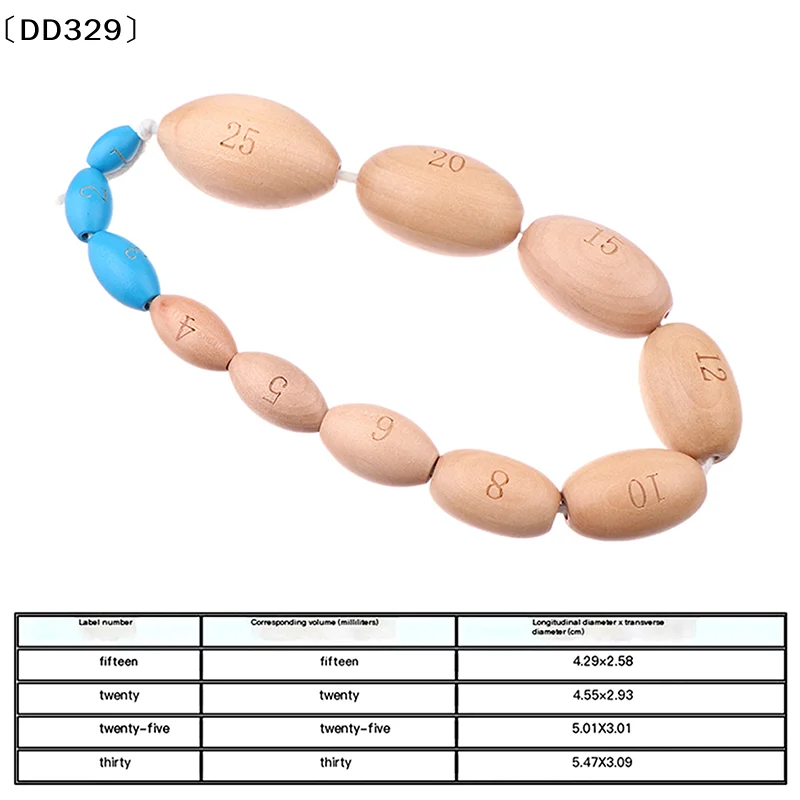 12 Kinds Of Size Wooden Orchidometer Testis Volume Meter Testis Volume Measurement Testis Size Measure Male Tanner Stage〔DD329〕