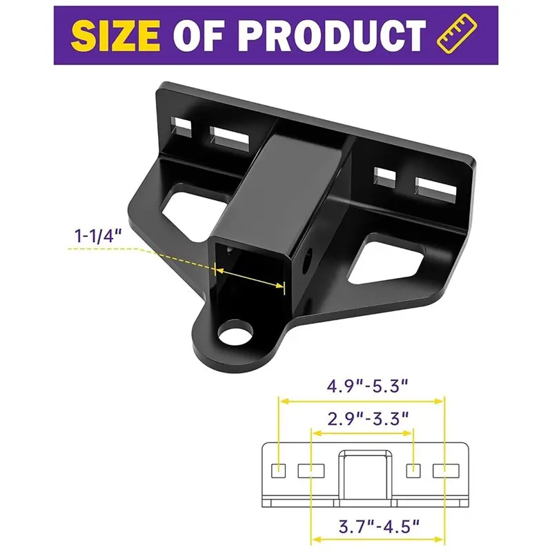 [ABFI!】 Lawn Mower Hitch Receiver 1-1/4