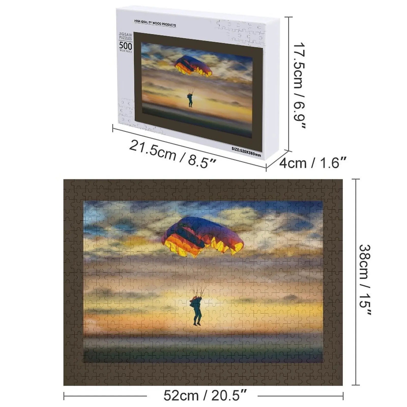 จิ๊กซอว์รูปร่มชูชีพ ของขวัญสั่งทำพิเศษ ชื่อส่วนตัว ไดโอรามา อุปกรณ์เสริม จิ๊กซอว์