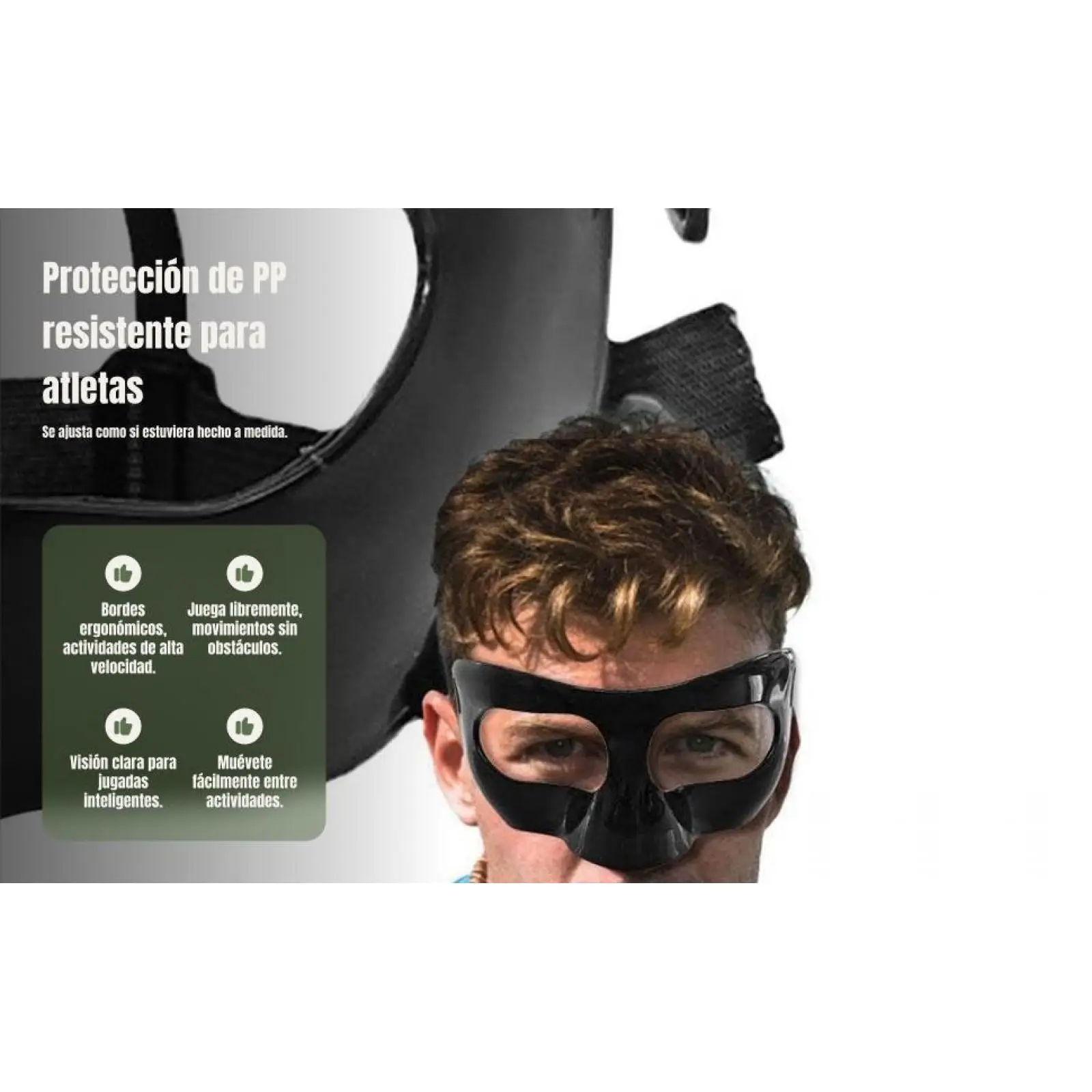 หน้ากากบาสเก็ตบอล, หน้ากากป้องกันใบหน้าสำหรับป้องกันการหักของจมูก, หน้ากากป้องกันใบหน้า, ที่ครอบจมูกสำหรับฟุตบอล