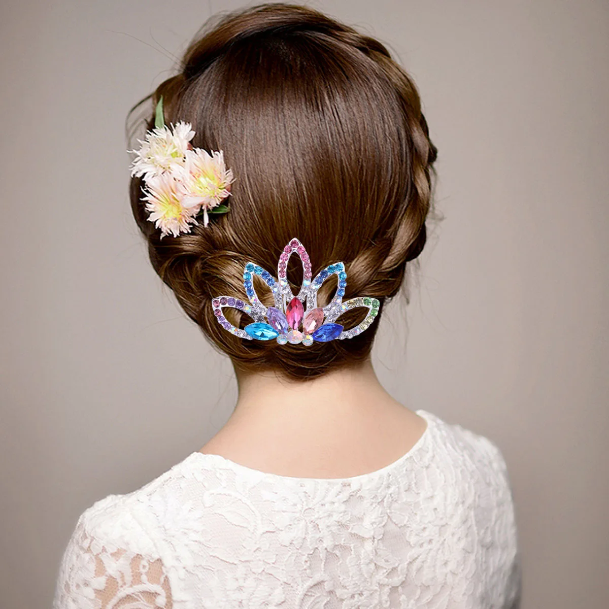 

Crown Comb Tiara Princess Hair Wedding Accessories Bridal for Women Bride Insert Headdress Headband