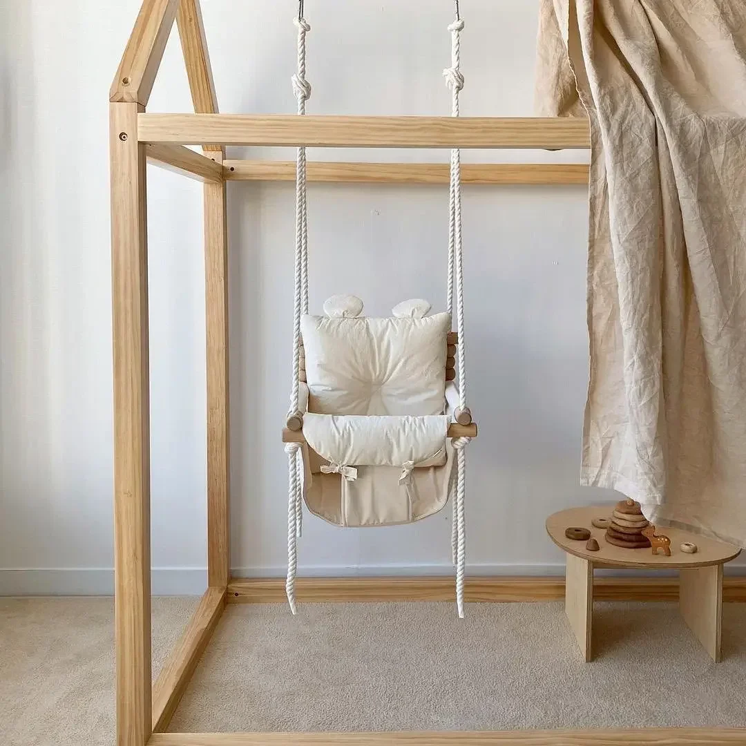 Baby Indoor Hanging Swing Infant Gear Hanging Chair Small Basket Cloth Rocking Chair Household Children Swing Nursery Comfort