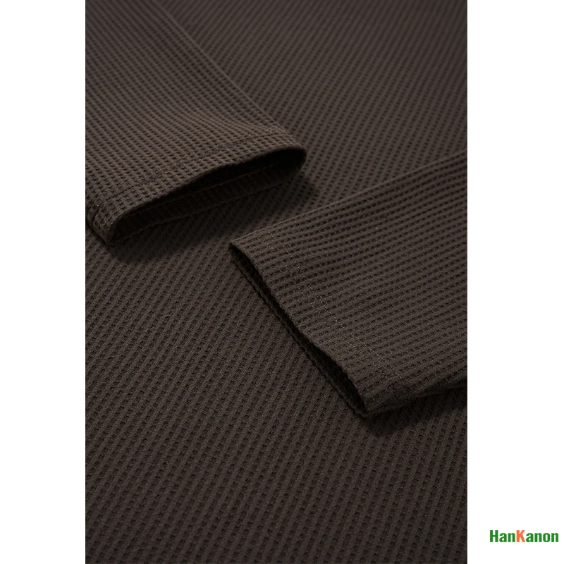 تي شيرت بولو بأكمام طويلة للرجال من New Season مع ياقة النورس - ملابس شارع كاجوال بلون سادة #3