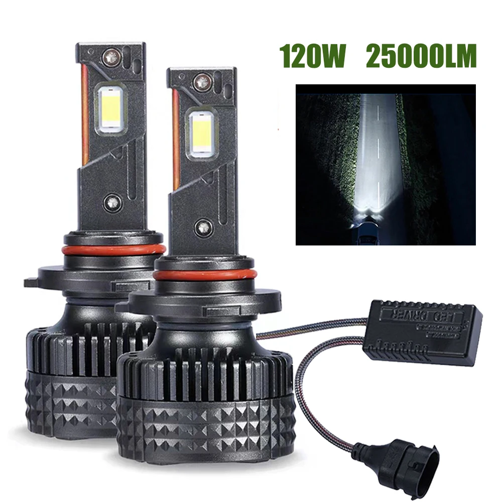 

H11 H4 H7 LED Light Bulbs On Cars 6000K H1 H8 H9 9005 9006 9012 Car Fog Lamps Copper 120W Diode Turbo Super Led Auto Headlight