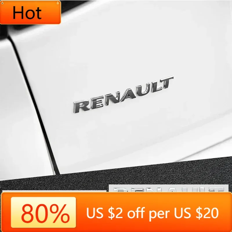 

2026 Горячие наклейки для салона Renault ABS 3D логотип, эмблема заднего багажника автомобиля, значок, наклейка для Renault Megane 2 Duster Logan Captur