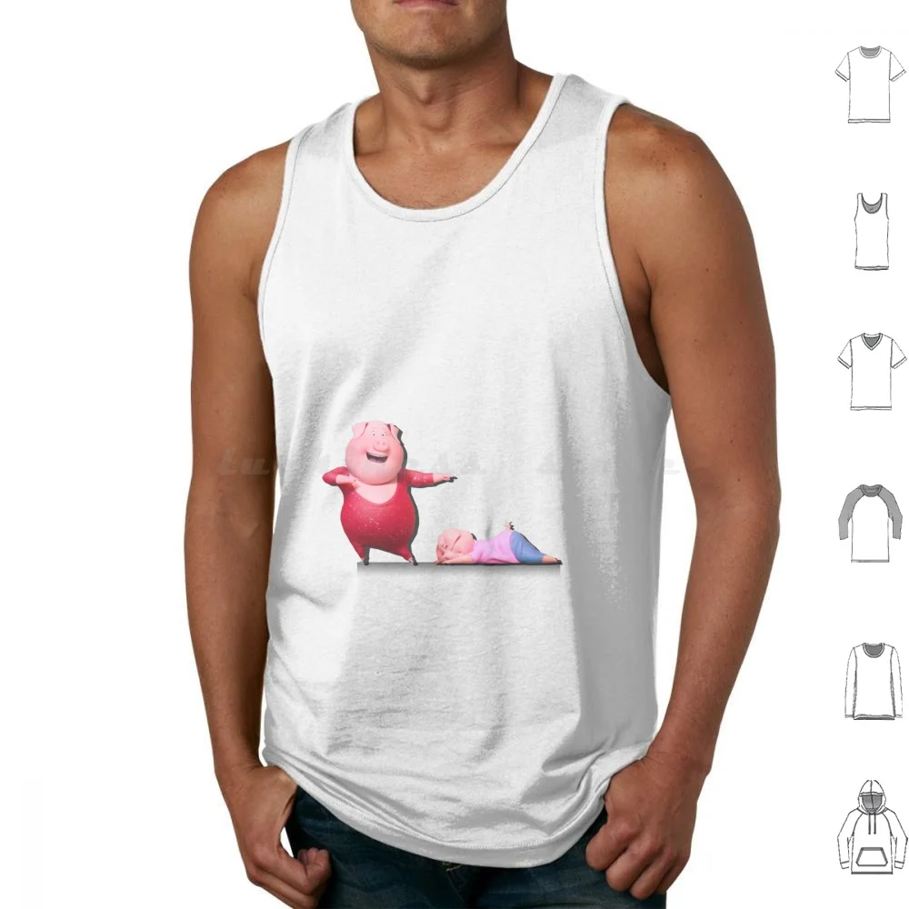 Gunter And Rosita Tank Tops Vest Sleeveless Pigs Rosita Gunter Sing Movie New Png Cute Funny Tumblr