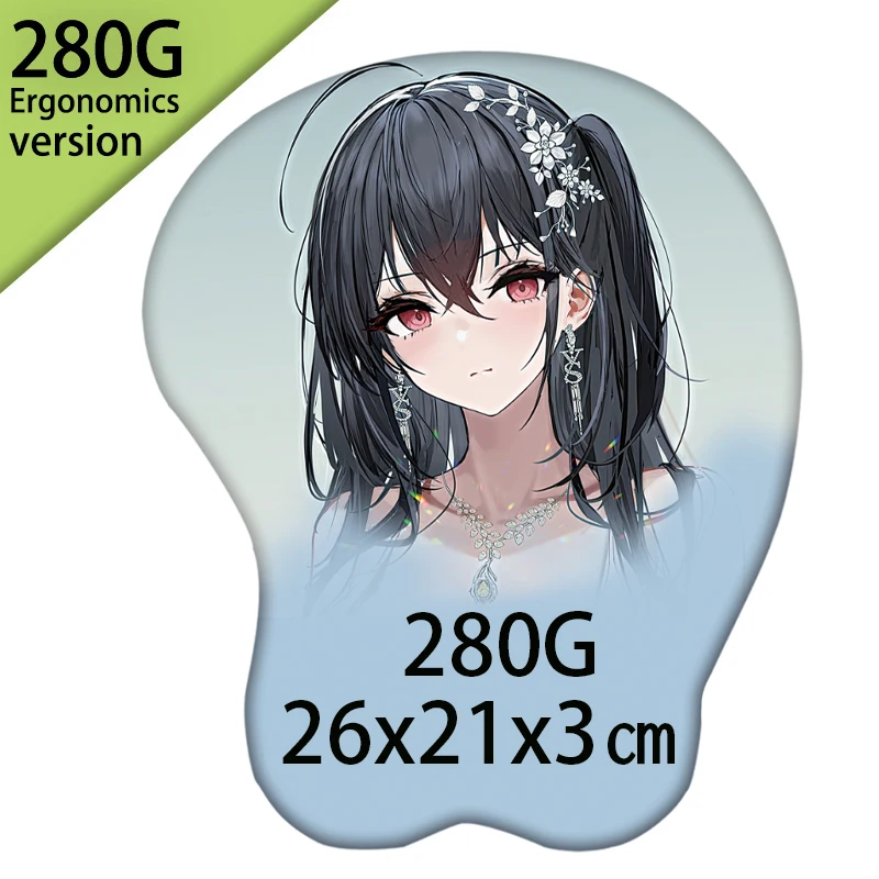 Azur Lane Taihou Sexy Naked Girl 3D Chest Mouse Pad Big Gaming Anime Boobs MousePad with Wrist Rest Oppai Cute XXL Support Gel