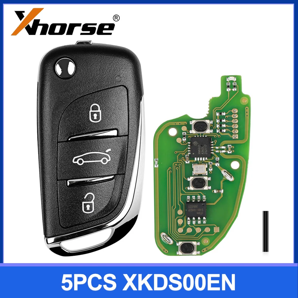 

5pcs/lot XHORSE XKDS00EN VVDI2 X002 For DS Type Remote Key 3 Buttons Working with VVDI2/VVDI MINI KEY TOOL/Max