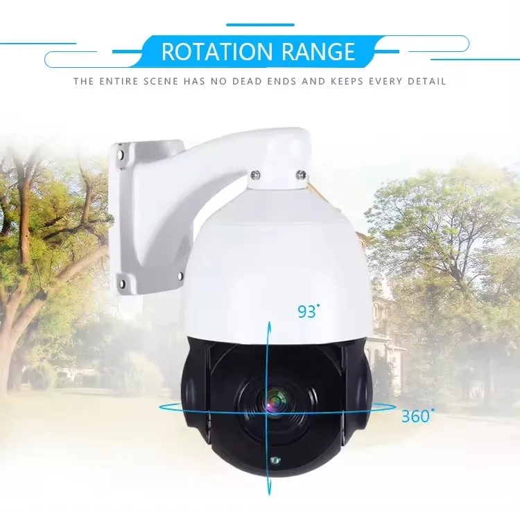Night Vision Outdoor Camara De Seguridad On-vif 20x Optical Zoom Auto Tracking Surveillance CCTV IP Security 4K PTZ Camera