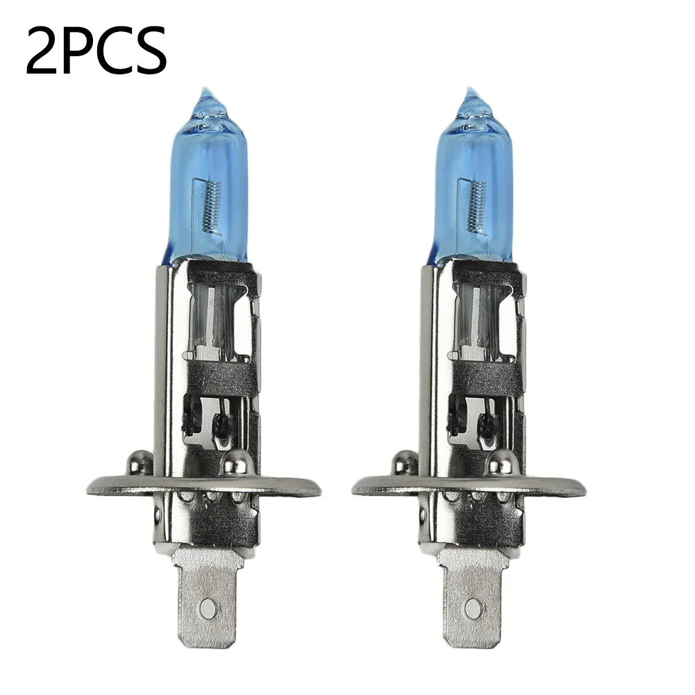 2 Pcs H1 12V 100W Car Headlights Halogen Bulb White 4300k HOD Bulb Daytime Fog Lights Running Light Super Bright Accessories