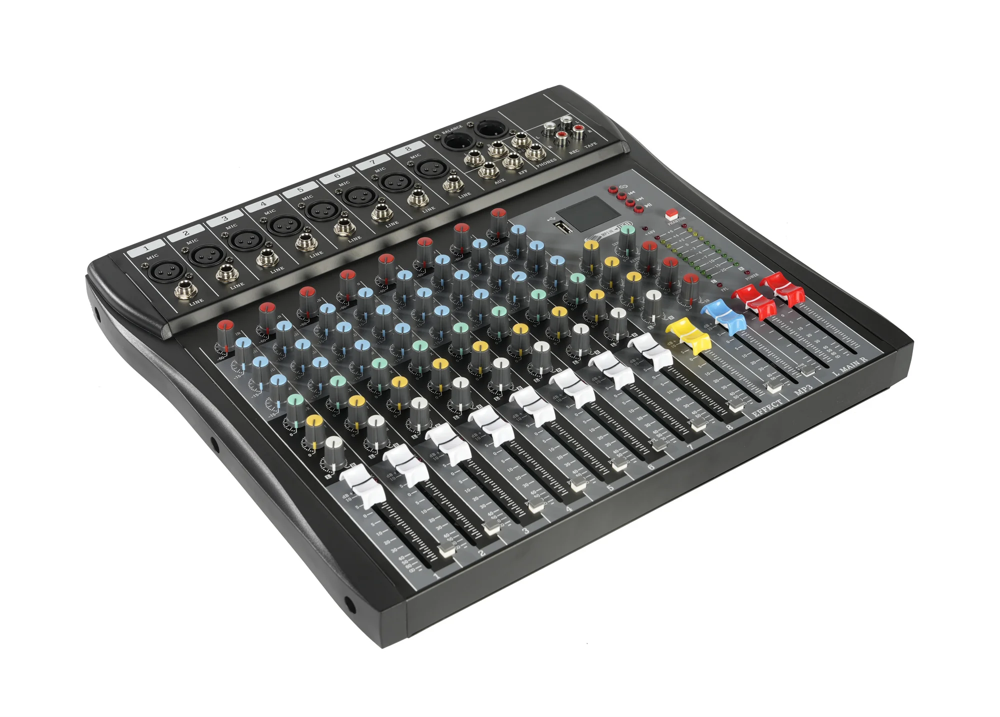 

2025 hot sale 8 Channels Effect Sound Mixer Dj Console Professional Usb Audio Mixer Home Music Karaoke KTV