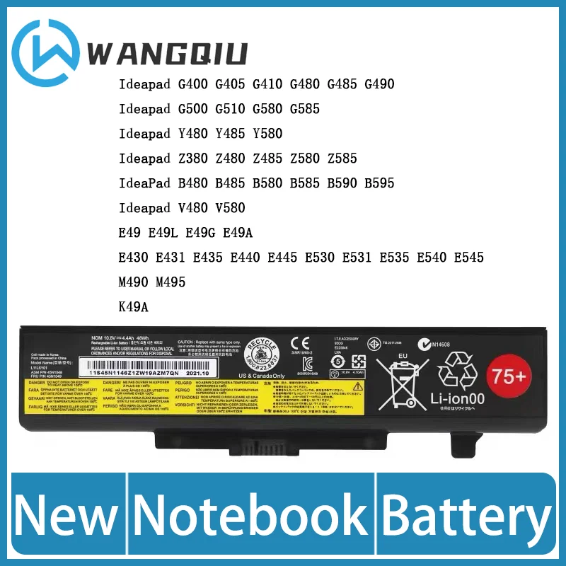 WangQiu Аккумулятор для ноутбука Lenovo E49 E49L E49G E49A E430 E431 E435 E440 E445 E530 E531 E535 E540 E545 M490 M495 K49A