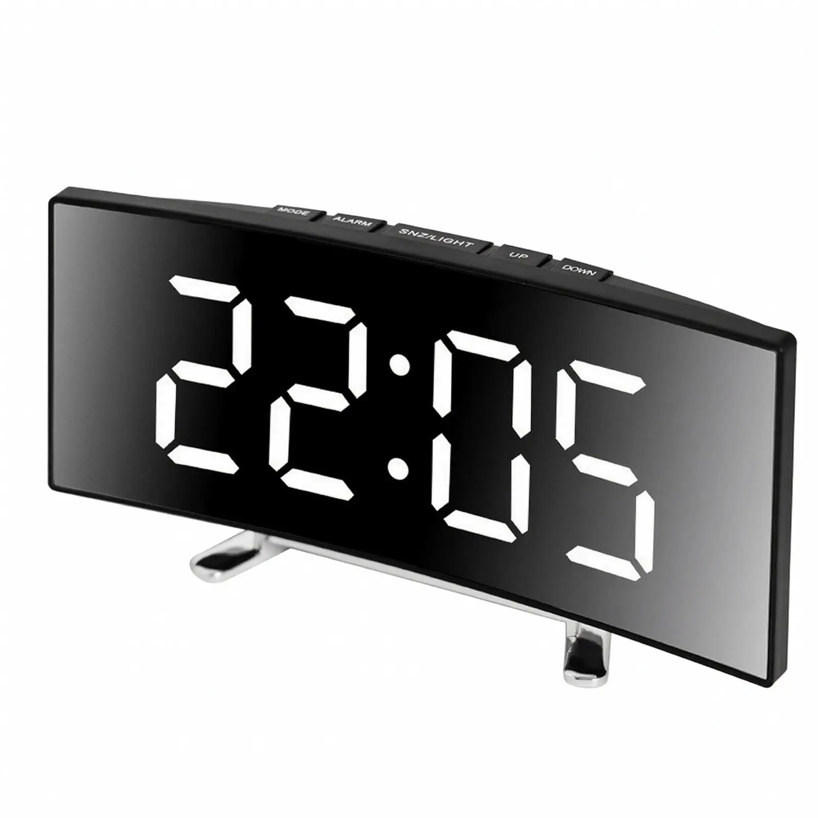 Electronic Desk Clock with Dual Power Source and Easy Read Display for Home Workspace