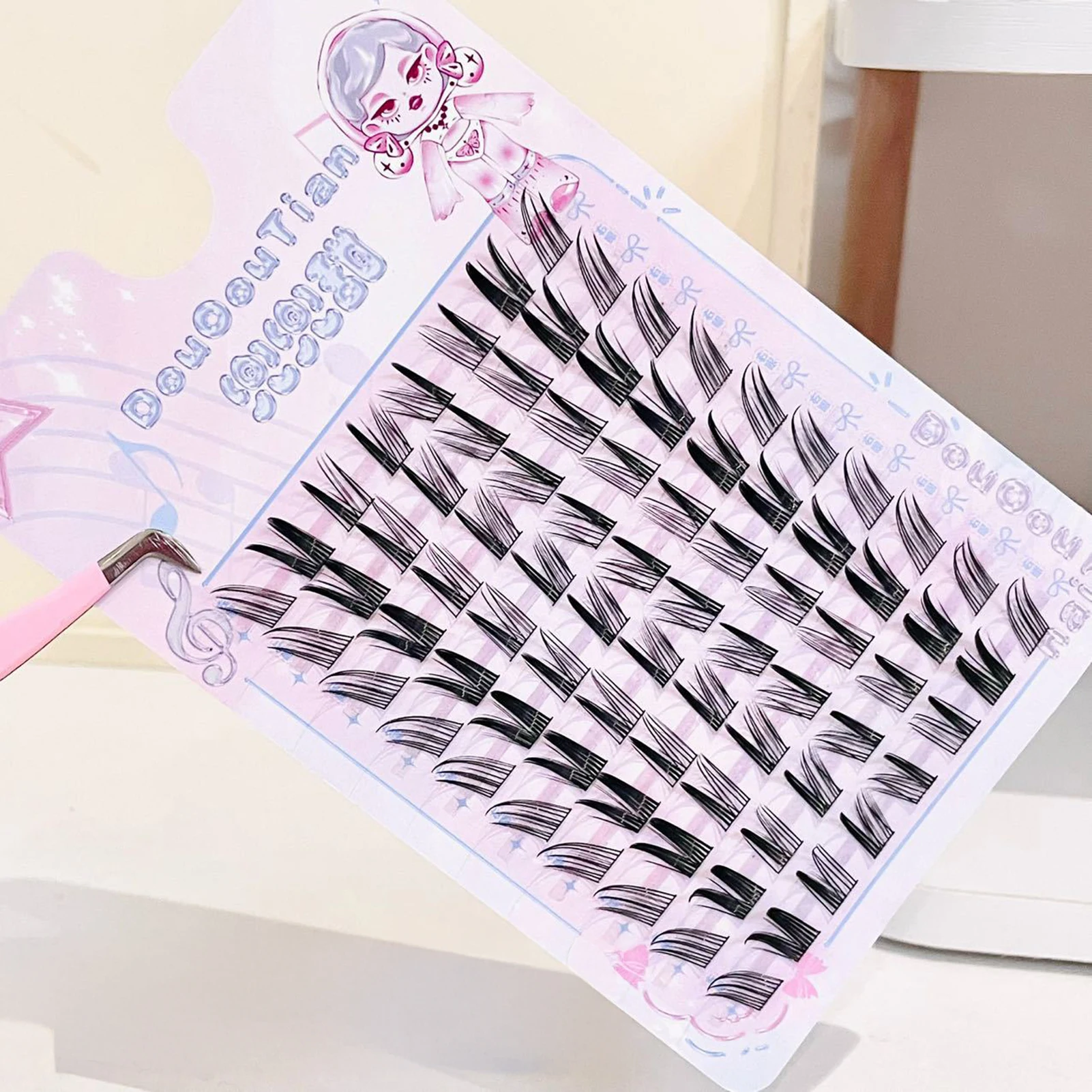 Nuevas pestañas postizas Manga, diseño de ojos de zorro Natural, grupos de pestañas individuales para maquillaje diario, extensión de pestañas, pestañas cómicas