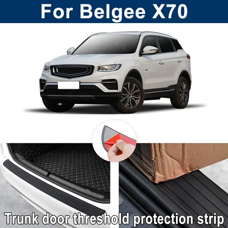 Car Trunk Sill Anti-scratch Guard Strip For Belgee X70 - Rear Bumper Rubber Protector Decorative Cover Sticker