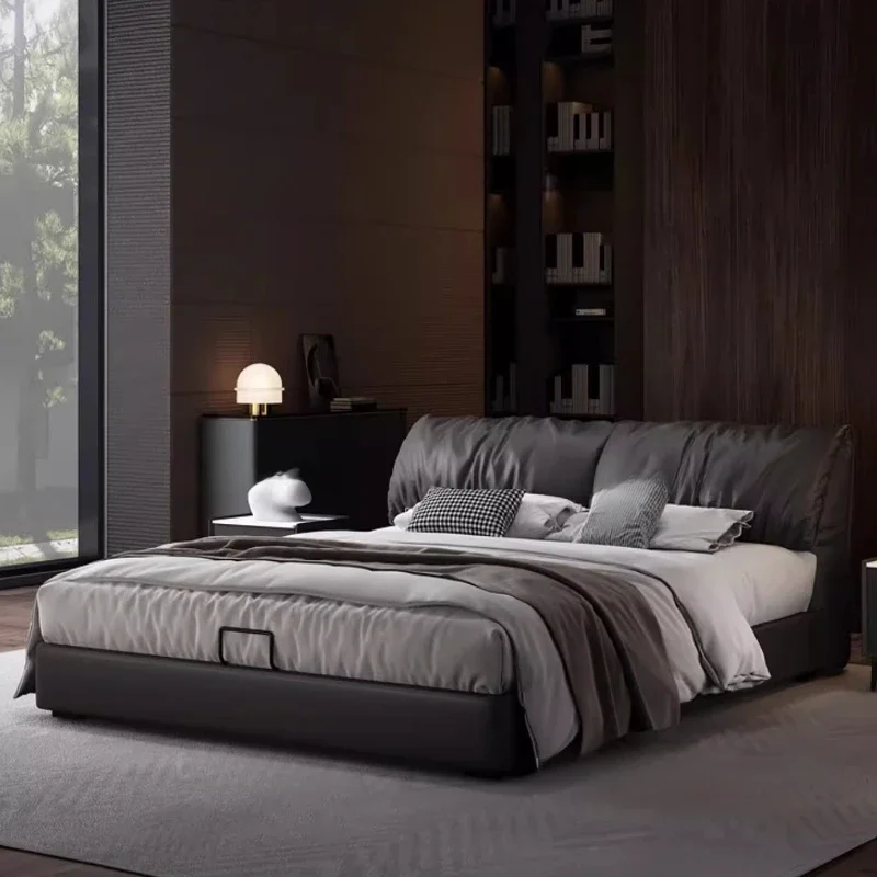 Queen Luxury Double Bed Italian Minimalist Modern Comfortable Wedding Lounge Adult Bed Unusual Bedroom Beliche Trendy Furniture