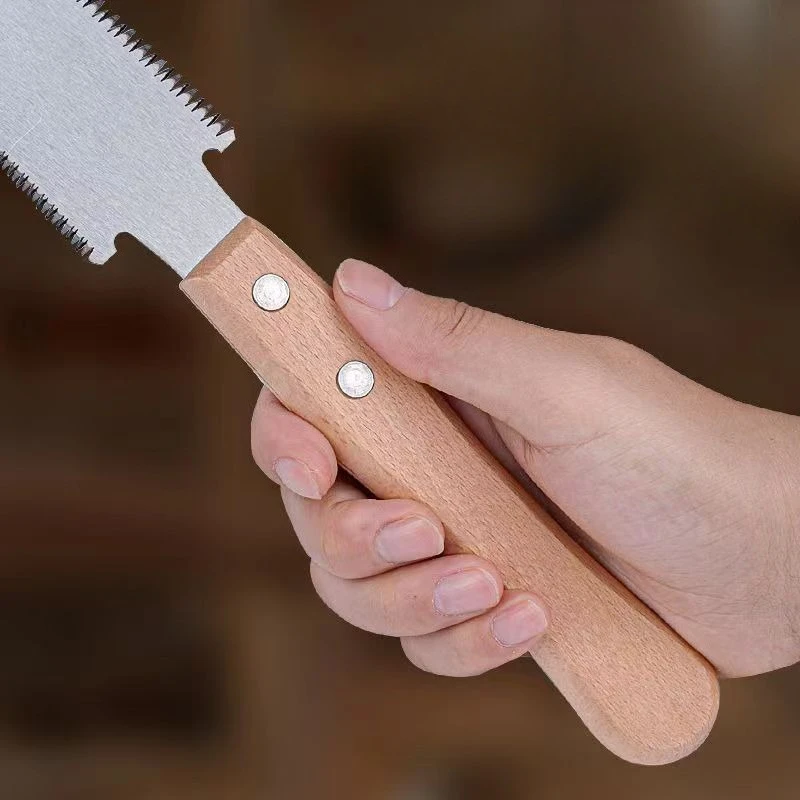 12 بوصة منشار يدوي صغير أداة نجارة قطع فلوش مع مقبض خشبي مستقيم حافة واحدة منشار سحب لتقليم المنزلية لتقوم بها بنفسك #5