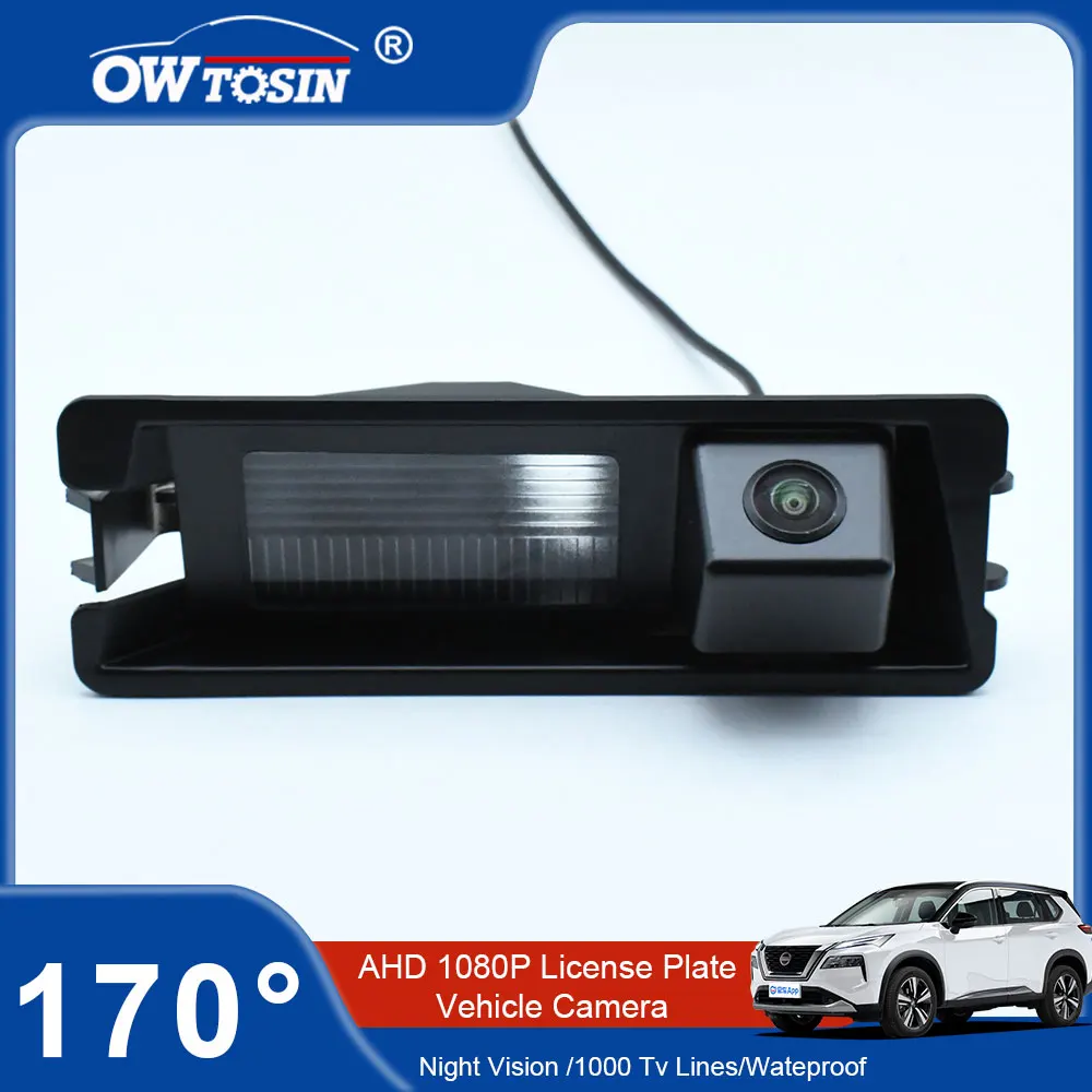 

AHD 1080P 170°Car License Plate Rear View Vehicle Camera For Nissan March/Micra K13 2010 2011 2012 2013 -2017 Reverse Monitor