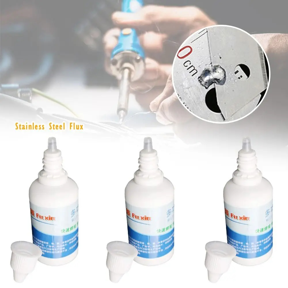 

50ml Stainless Steel Flux Battery Electrode Soldering Quick Repair Strong Solder Flux Clean Free Soldering Flux