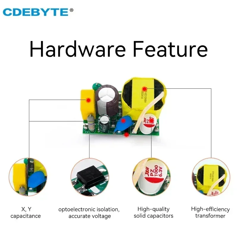 3W/5W/12W/20W/24W AC-DC Buck Power Supply Module DIP CDEBYTE AM21-V Series Wild Voltage Ultra Small Size