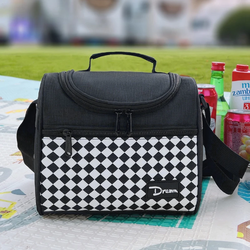 Portable Insulated Lunch Popsicle Bag Student Thickened Handheld Bento Outdoor Picnic Camping Oxford Cloth Lunch Bag