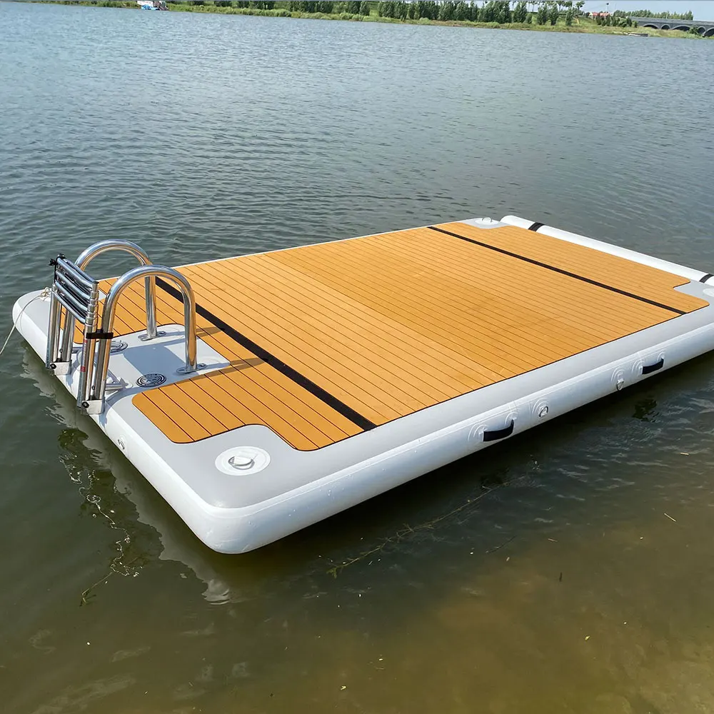 

Inflatable Water Mat Party Leisure Teak Platform Floating Boat Pontoon E Dock for Salepromote sales