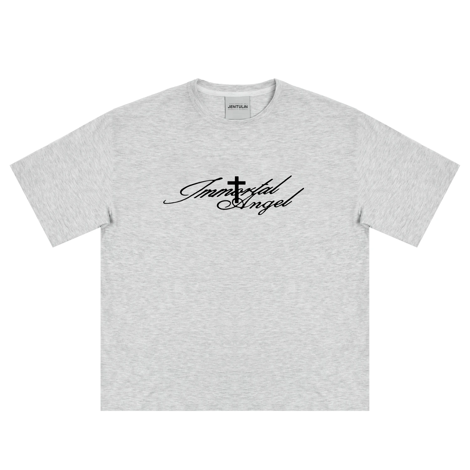 Camiseta coreana Y2K de algodón con estampado de letras Harajuku, camiseta de gran tamaño, ropa de calle de calle alta, ropa gótica Vintage de manga corta para mujer