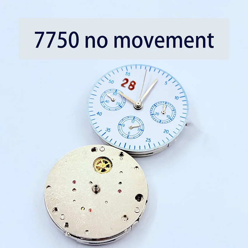 Mouvement de montre fabriqué en Dandong China 7750 ancien mouvement cassé disponible pour maintenan 3 6 9 Petites secondes
