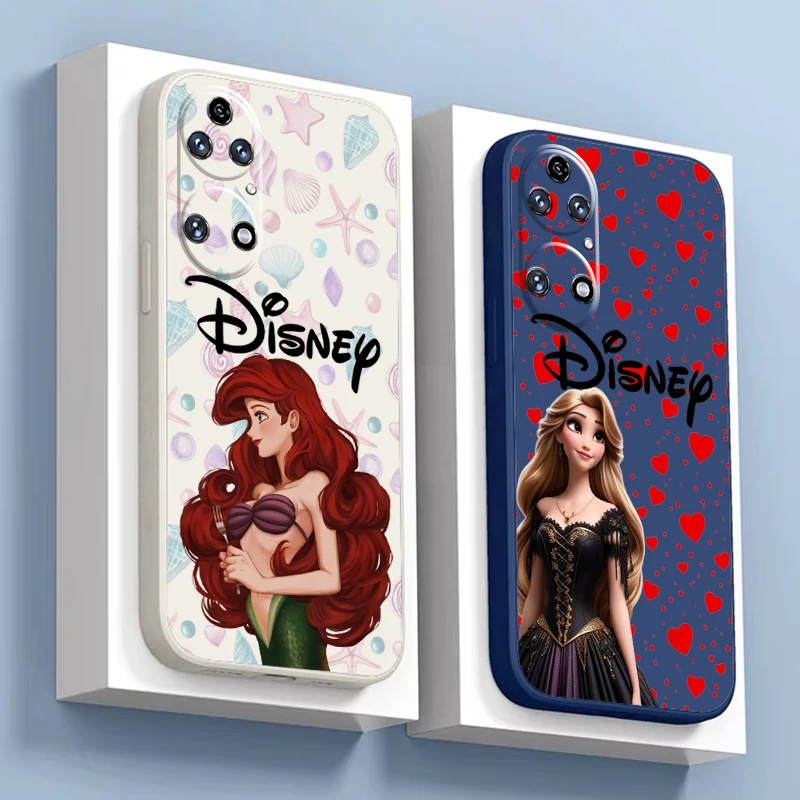 Disney Tangled Mermaid Phone Case For Huawei P50 P50E P40 P30 P20 PRO LITE 5G P Smart Z S Coque Liquid Silicone Cover Carcasa