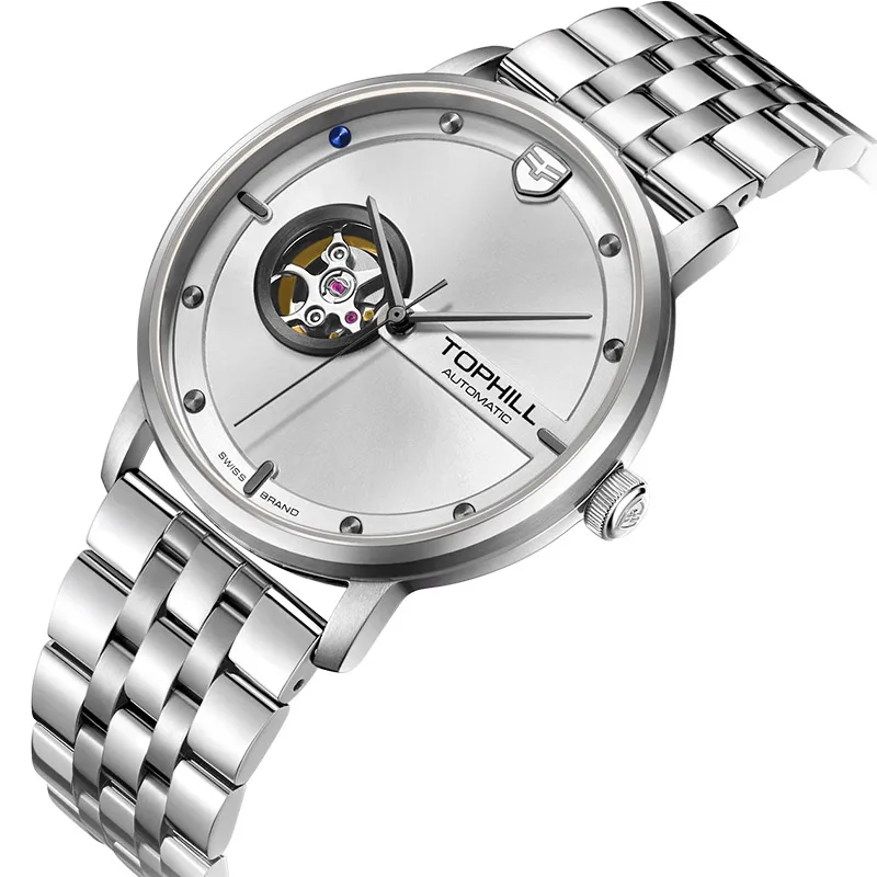 ساعة عمل أوتوماتيكية للرجال ، ساعة عمل مقاومة للماء ، 316L ستانلس ستيل ، 50 م ، TW068