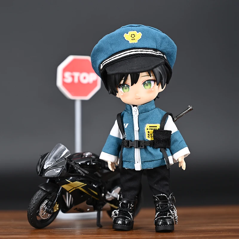 

Cute Ob11 Doll Cool Police Officer Clothes Doll Police Uniform Accessories For Obitsu11, Molly, Gsc, Ymy Body, 1/12bjd Dolls