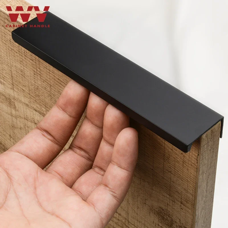 

YM Invisible Handles Drawer Kitchen Handle Black Gold Hidden Dressers Cabinet Handles 500mm Knobs Cabinet Closet Hidden Pulls