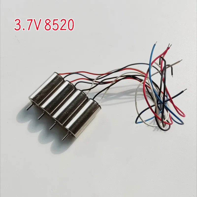 4pcs X4 3.7V 1S Motors 8520 Mini Coreless Engine Set CW CCW Brushed 8.5x20mm for H107 H107D DIY Indoor Racing RC Drone